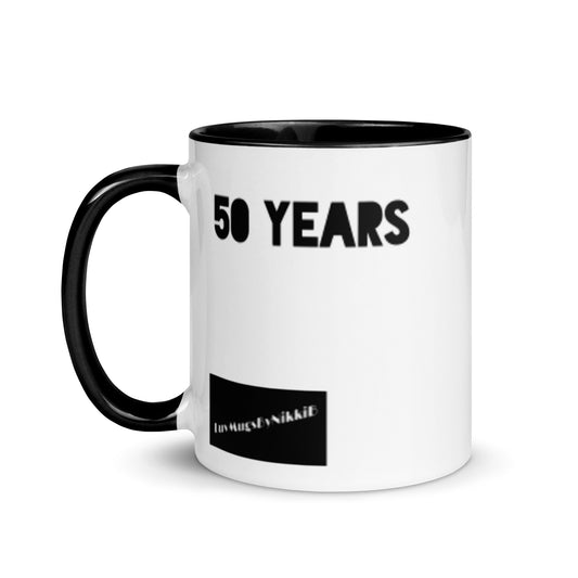 Luv Mugs By Nikki B 11oz White/Black Ceramic "It's All About Hip Hop" 50 Years Celebration Mug