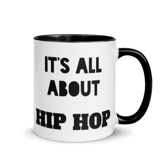 Luv Mugs By Nikki B 11oz White/Black Ceramic "It's All About Hip Hop" 50 Years Celebration Mug