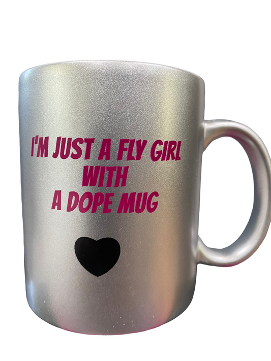 Luv Mugs Silver Fly Girl Mug- Special Edition