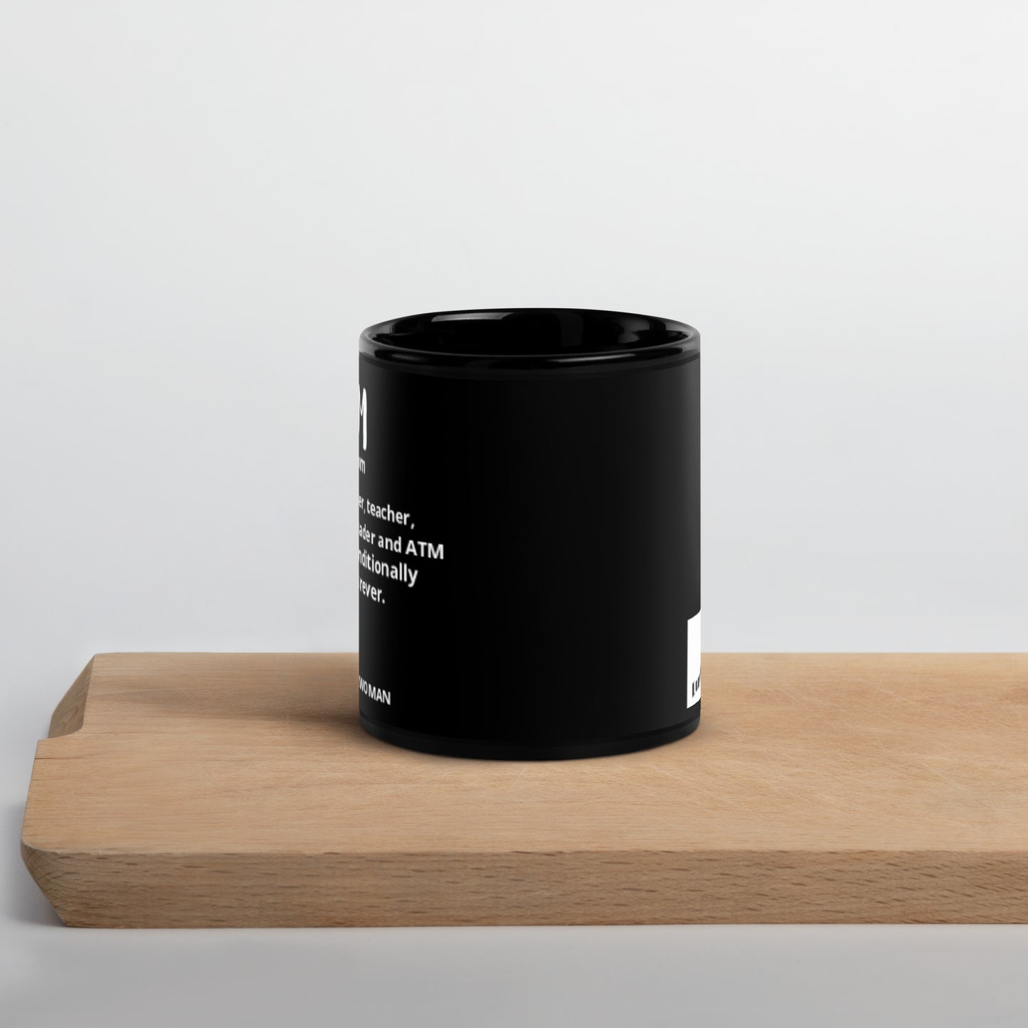 Luv Mugs By NikkiB 11oz Black Glossy Ceramic Mother's Day "MOM" Mug