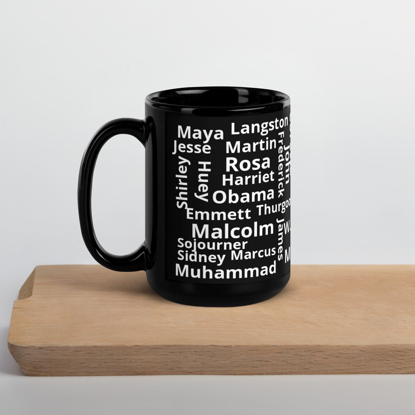 Luv Mugs By Nikki B- 15oz Ceramic Black Glossy "Thank You Ancestors" Mug