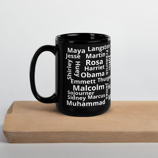 Luv Mugs By Nikki B- 15oz Ceramic Black Glossy "Thank You Ancestors" Mug