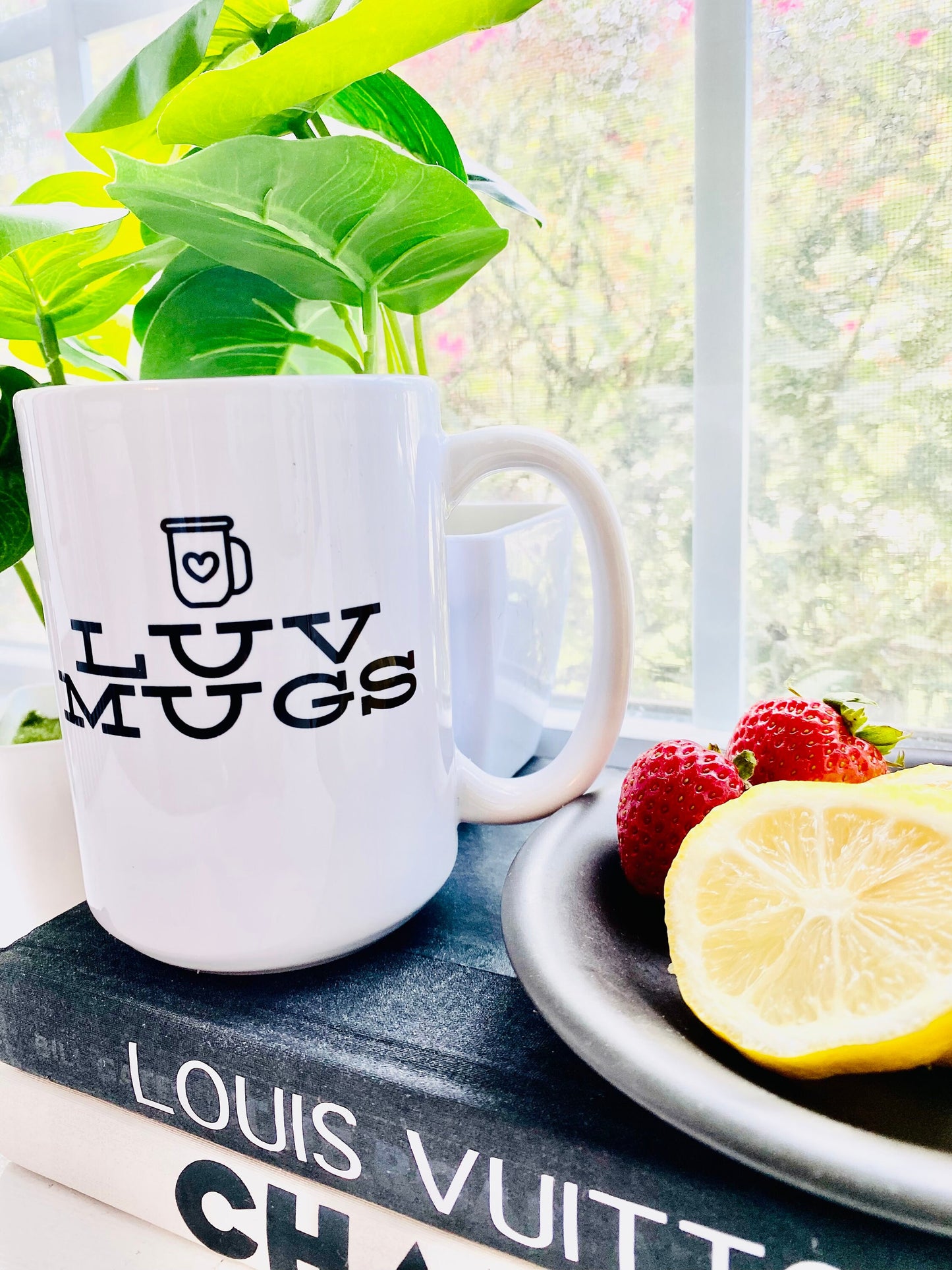 LuvMugs- 15 oz White Ceramic -OVERSIZED Affirmations Graffiti Mug