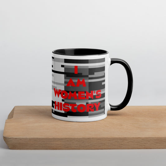 Luv Mugs By Nikki B 11oz White/Black Graphic "I AM WOMEN"S HISTORY" Ceramic Mug
