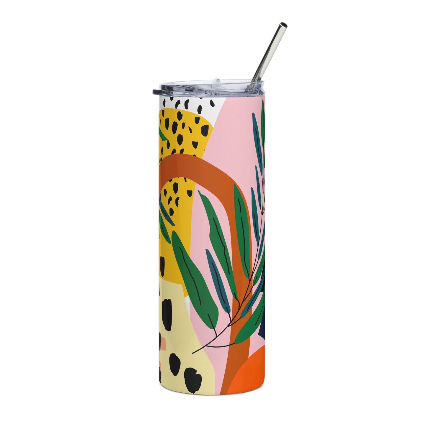 Luv Mugs By Nikki B Multi Colored Graphic Stainless Steel Tumbler