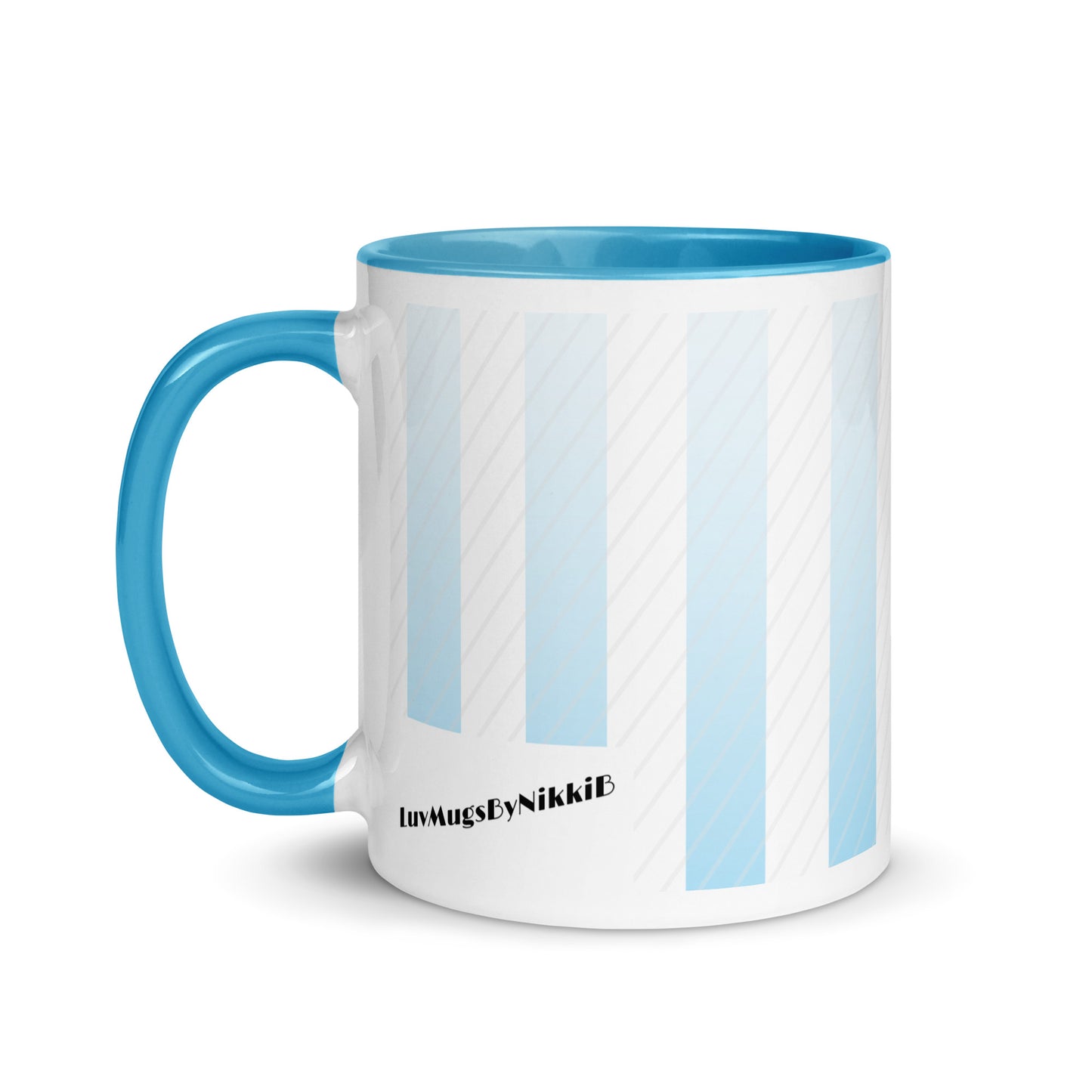 Luv Mugs By Nikki B 11oz White/Blue with Blue Color Inside GET SOMEBODY ELSE TO DO IT mug