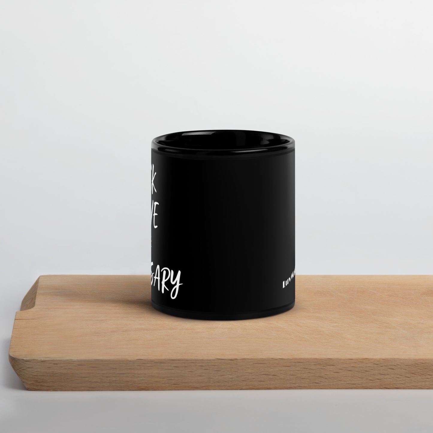 Luv Mugs By Nikki B- 11oz Ceramic Black Glossy "Black Love" Mug