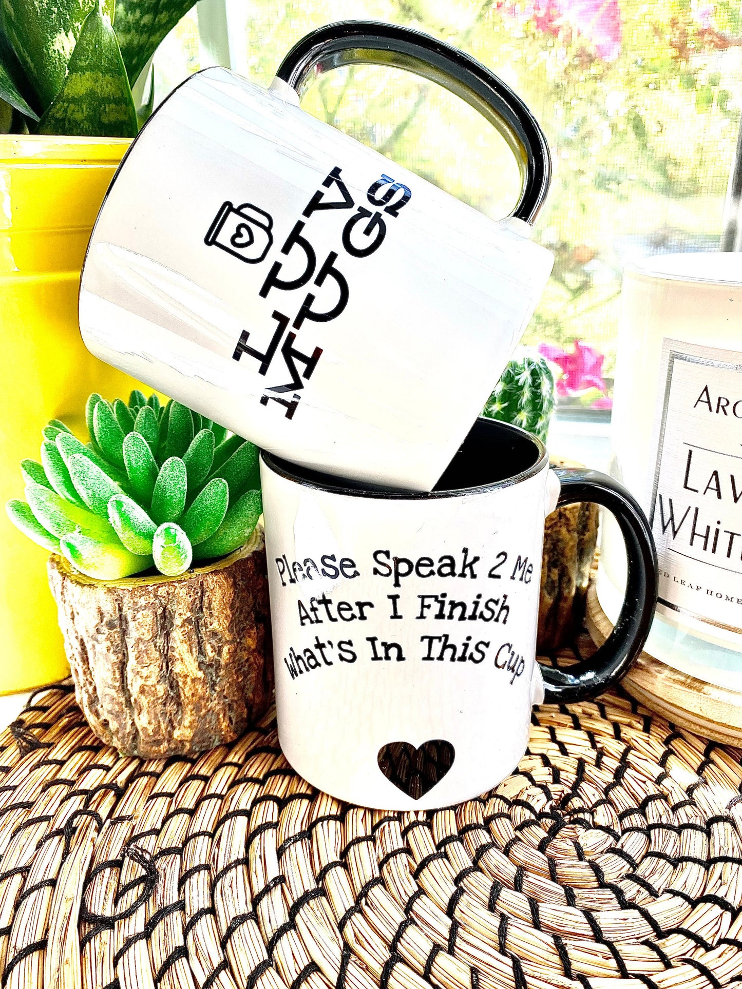 Luv Mugs- 11oz White Ceramic Mug-Please Speak To Me After I Finish What's In This Cup