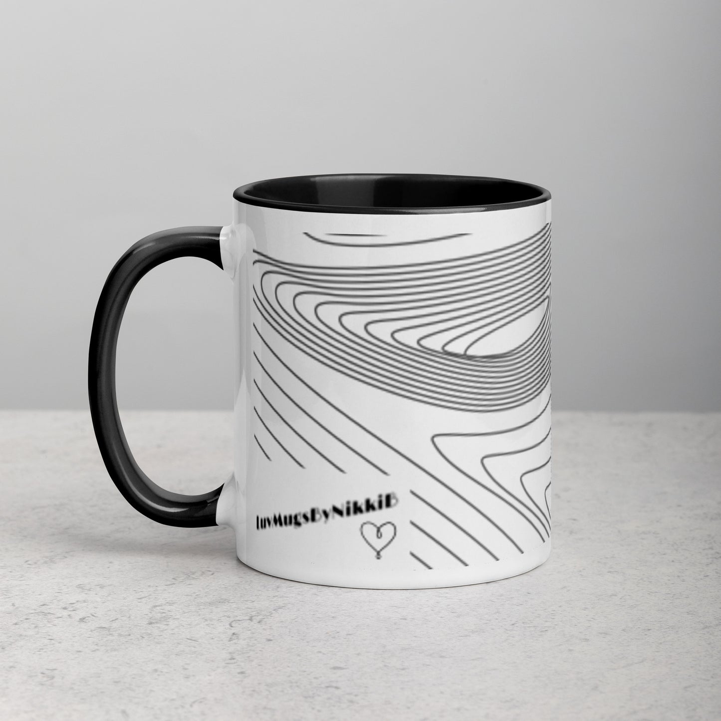 Luv Mugs By NikkiB 11oz White/Black Mother's Day "SHE IS MOM" Mug