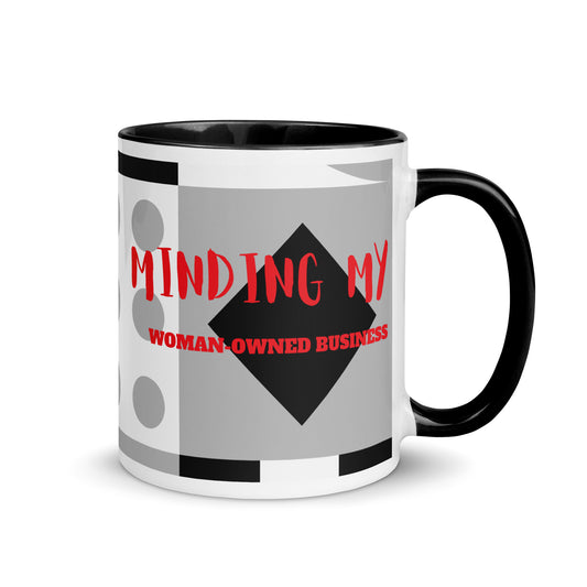 Luv Mugs By Nikki B 11oz White/Black Graphic "Minding My Woman Owned Business" Ceramic Mug