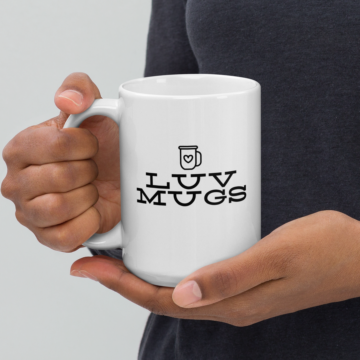 Luv Mugs- 15oz White Ceramic OVERSIZED Winning Is My Only Option